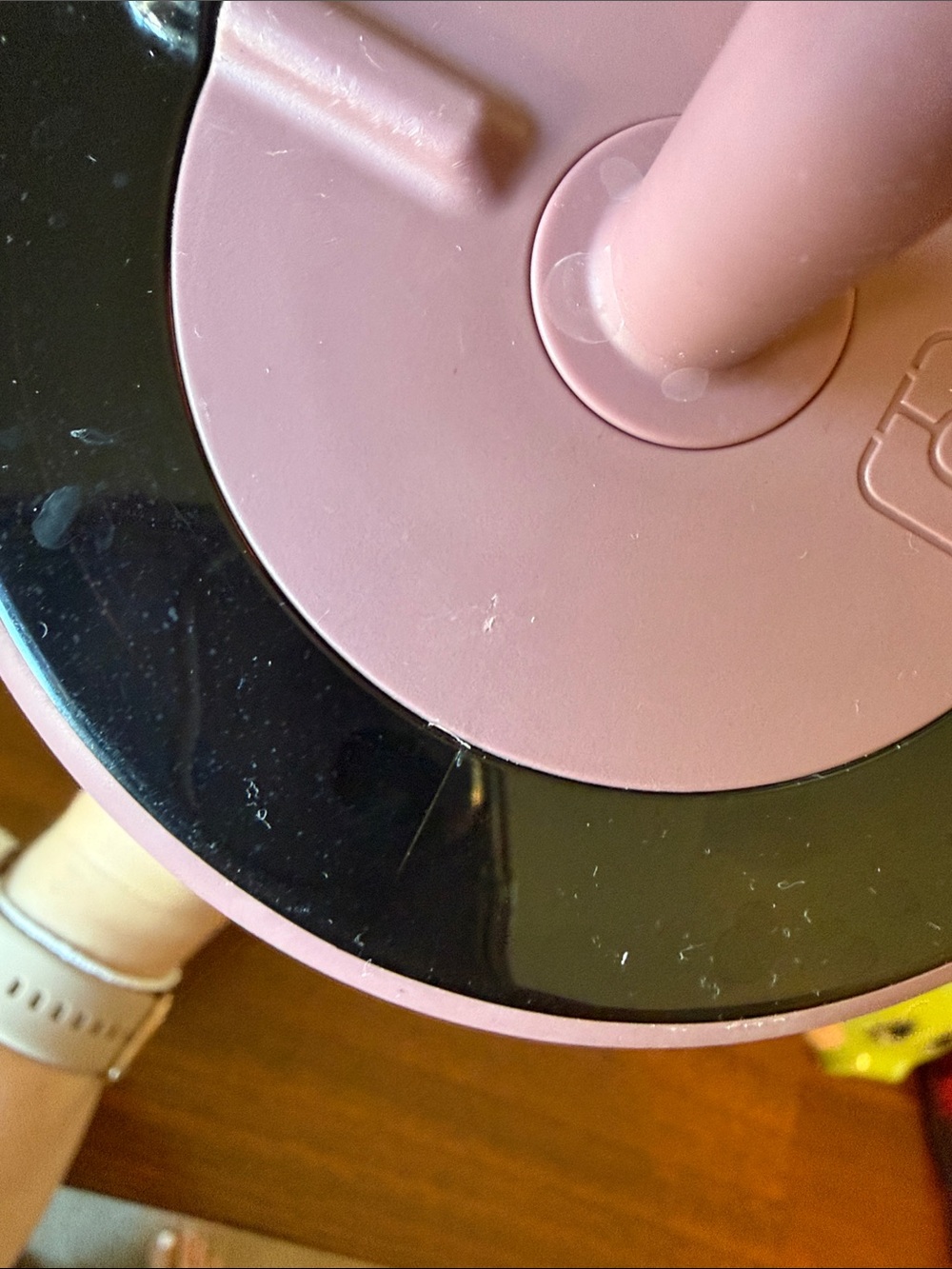 Matte Dusty Rose Travel Tumbler with Handle and Straw - Picture 9 of 9